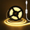 Wisada Dimmbar COB LED Streifen 5m, DC5V 320LEDs/m Flexibler LED Lichtband, Innenbereich Nicht Wasserdichte Warmweiß USB LED Band Lichterketten mit Löten Sie Weiß Touch Dimmer für Party(FPCB:5MM)