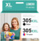 Lemero 305 XL Kompatibel für HP 305 Druckerpatronen Schwarz Farbe für HP Deskjet 2720e 2720 2710e 2710 2700 2700e Plus 4120e 4100e Envy 6000e 6000 6020e 6032e 6420e 6430 6400e(Schwarz/Farbe,2-Pack)