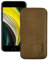Suncase Funda de piel original compatible con Apple iPhone SE 3 (2022), color verde oliva