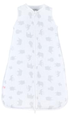 Noukie's - Sommerschlafsack – 70 cm – Tog < 1,0 – Bio-Musselin, Salbei – Safari