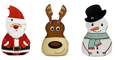 stylebox 3er Set Blechdose in Form der Weihnachtsfiguren: Weihnachtsmann, Rentier und Schneemann Box Weihnachts-Kekse, ca. 11 x 8 x 5 cm Volumen: 200 ml