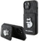 Karl Lagerfeld KLHCP15SSAKCNSCK Hülle für iPhone 15 6.1 Schwarz hardcase Saffiano Cardslots and Stand Monogram Choupette