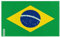 Bandera de Brasil en varios tamaños 100% poliéster Imprimir con dobladillo doble 1. Sin ojales de 20 x 30 cm