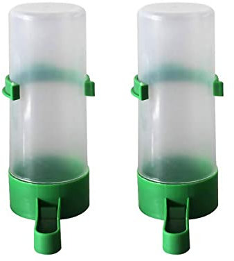 2 Pack Automatic Bird Water Dispensers, Bird Feeder, Bird Water Dispenser for Cage, Bird Water Bottle Drinker Container, Food Dispenser Hanging in Birds Cage for Bird Lovers