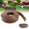SUBTLETY 12m Flexible Rasenkante Kunststoff Beeteinfassung Gartenumrandung Wurzelsperre 9.6cm Hoch Rasen Beetumrandung Rolle Wetterfeste Mähkante für Gartenkante Beetkante Wegkante (Braun)