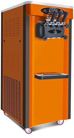 QHYEERRT Máquina Comercial De Helado Suave De 1800W, 25 A 32L por Hora, Máquina De Helado De Acero Inoxidable con Limpieza Automática,001