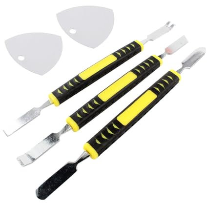 Dual Ends Metal Spudger Set with Opening Picks Pry Tool Kit for Laptop Tablet Cell Phone Game Console Repair Tools