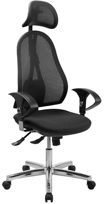 TOPSTAR Open Point SY Bürostuhl schwarz | Made in Germany | Ergonomisch | Drehstuhl, Schreibtischstuhl | höhenverstellbar | Geprüfte Sicherheit nach GS-Intertek