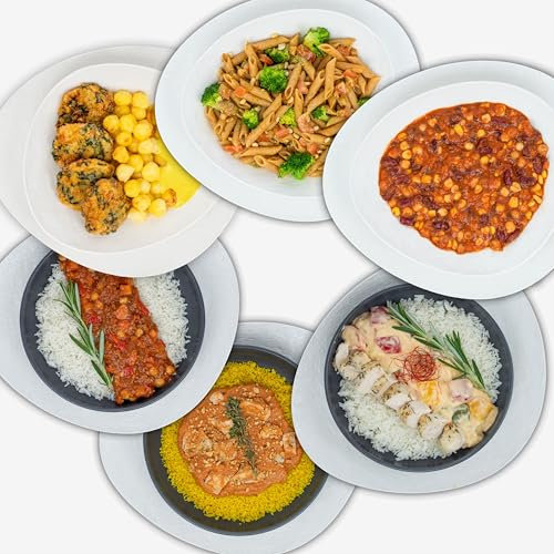 LUNCH4YOU Fertiggerichte – frisch zubereitet und gekühlt geliefert | Hausgemachtes Fertigessen, gesunde Mahlzeit & schnelles Essen für die Mikrowelle | 6 x 500g – (Fit Style Box)