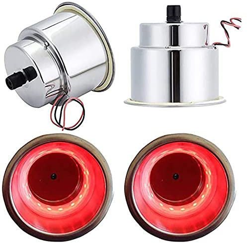 ENERRGECKO Paquet de 4 Porte-Bouteille de Boisson en Acier Inoxydable Encastré avec Vidange Marine pour Camion de Voiture de Camping-Car de Bateau RV Rouge