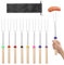 Teleskop Grillspieße Edelstahl 8 Stück,Grillspieße Teleskop, Lagerfeuerspieße, Grillgabel Grillbesteck Set Marshmallow Spieße Grillbesteck Set für Camping Grill