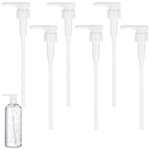 Hejo 6 Stück Dosierpumpe, Sirup Pumpe für Best Body Sirup, Wiederverwendbare Sirup Pumpspender, Austauschbarer Pumpspender Aufsatz für 1000ml und 28/410 Gewindebehälter Flasche (Weiß)
