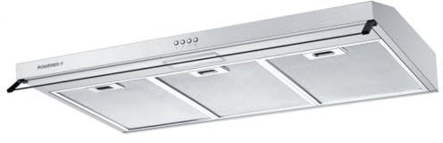ROSIERES Hotte visière Casquette aspirante inox largeur 90cm débit d'air 348m3/h