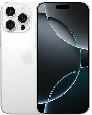 Apple iPhone 16 Pro Max 256 GB: 5G Handy mit Kamerasteuerung, 4K 120 Dolby Vision und einem großen Sprung bei der Batterielaufzeit. Funktioniert mit AirPods, Titan Weiß