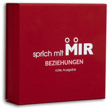 Spricht mitMIR - Erzählt Euch Mehr Paar minuten - Kartenspiel & Fragen für paare Geschenk - Fragen für Partner zum Valentinstag, Jahrestag für Erwachsene Rote Ausgabe