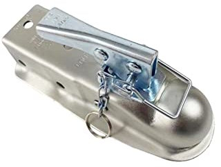 Anhängerkupplung, 1-7/8 x 2 '' Ball Anhängerkupplung Cap 2000 lbs. Hitch-Rückkupplung gerade Zunge Rv. Teile Camper Caravan Zubehör,Überlegene Stärke und Kapazität(With Clip)