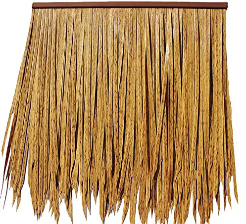 Lot de 4 rouleaux de paille de palmier artificiel ignifuge pour jardin, terrasse, parasol, clôture, décoration de fête