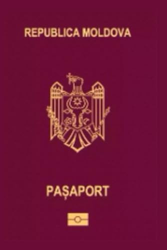 Moldova Passport Replica Lined Softcover 6'' x 9'' Notebook / Journal 120 pages