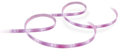 Philips Hue White & Col. Amb. Lightstrip Plus base da 2 m e 1 metro di estensione, dimmerabile, 16 milioni di colori, controllabile tramite app, compatibile con Amazon Alexa (Echo, Echo Dot)