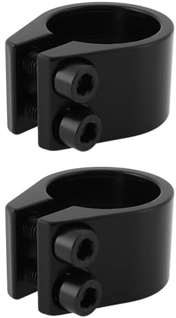 Create Idea Abrazaderas Aleación Aluminio 31,8 mm Tija Sillín, Negro | Liberación Rápida, 2 Unidades