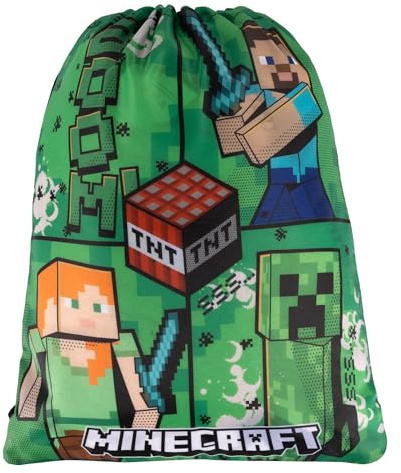Minecraft TNT Boom Tasche mit Kordelzug, für Schule, Sport-Trainer, Schwimmtasche