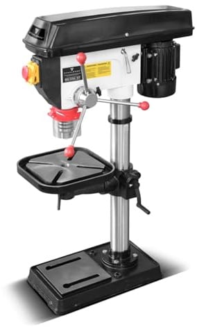 STAHLWERK Säulenbohrmaschine 550 W, Ø 3-16 mm, 200-2.800 U/min, Metallbau | Präzise Standbohrmaschine für Heimwerker und Modellbau, robuster Bohrtisch, Metallfuß für stabilen Stand