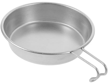 SOPOTUTU Bol Camping Acier Inoxydable Léger avec Poignée Bol Alimentaire Empilable et Stable Vaisselle Portable pour Pique- et Randonnée Plein Air
