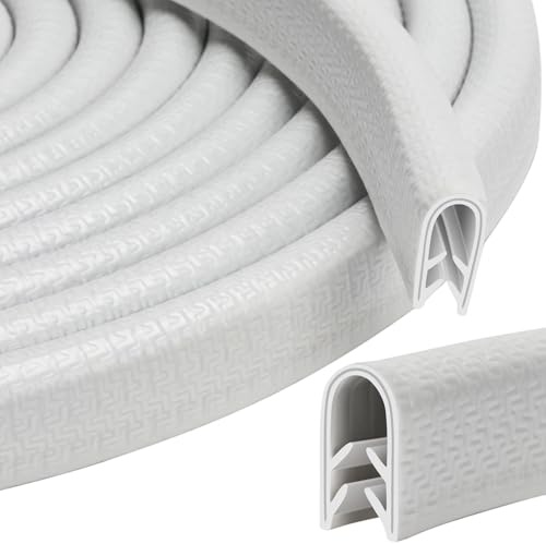 Protection Bord Tole Joint Protection Porte Voiture(5M, Blanc, 2mm) | Protection Bord de Tole Serrage 1-2mm pour la Plupart des Voitures Traitement de la Tôle Construction Navale Artisanat Ménage