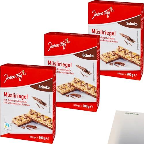 usy Bundle für Jeden Tag Müsliriegel Schoko 3er Pack (3x200g Packung) + usy Block