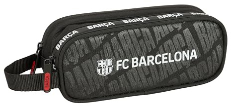 safta F. C. Barcelona Doppelmäppchen für Kinder, ideal für Kinder im Schulalter, bequem und vielseitig, Qualität und Widerstandsfähigkeit, 21 x 6 x 8 cm