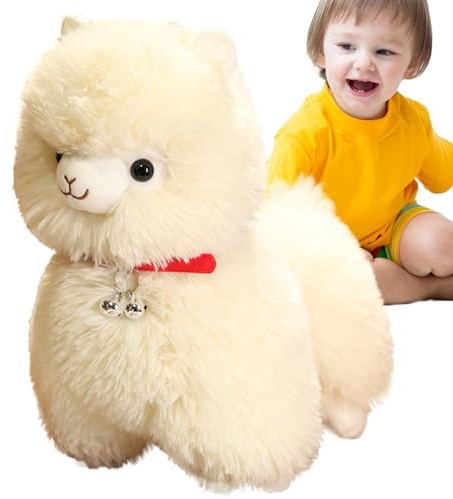 Alpaka Kuscheltier - 9,84 Zoll Alpaka Stofftier Plüsch | Lama Lushes | Kuschelkissen Weiches Flauschiges Kissen Super Weihnachten Valentinstag Geschenk Geburtstag