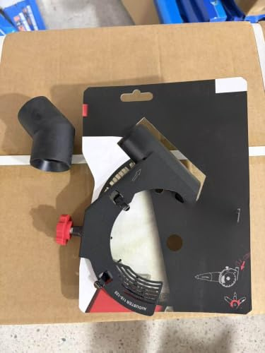 Staubschutzhaube für Winkelschleifer 115 125 230 mm Absaugung Trennschleifer Zubehör Spanschutz Abdeckung Schleifmaschine mit Anschluss Kunststoff schwarz