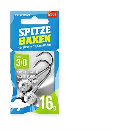 Lieblingskder Spitze Haken Jigkpfe Jigkopf Jighaken Jig Gre 16g, 2 Stck