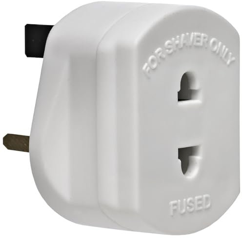 Shaver and Toothbrush Plug Adaptor Shaving Adapter Epilators Bathroom To 2 Pin 3 1A Fuse - By Guilty Gadgets