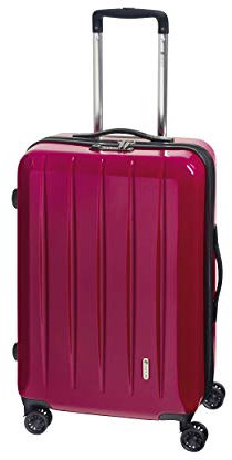 CHECK.IN London 2.0-4-Rollen-Trolley 67 cm beere