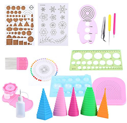 Quilling Set, Papier Werkzeuge Set, 1 Satz Quilling Papier Kit Schlitzwerkzeuge Pinzette Herrscher
