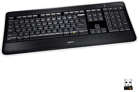 Logitech K800 clavier RF sans fil QWERTY Pannordique Noir - Claviers (Standard, Sans fil, RF sans fil, QWERTY, Noir)