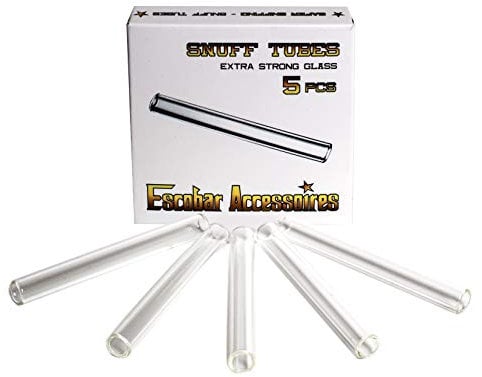 5 Ziehröhrchen aus Glas - Länge 70mm für Schnupftabak