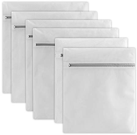 Bolsas de malla para ropa delicadas con cremallera premium, bolsa para lavadora, lencería, para ropa, blusa, medias, calcetines, ropa interior, sujetador, calcetín y zapatos (6 piezas).