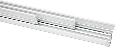 Gardinia Flächenvorhangschiene Komfort Komplett-Set 3-läufig weiß 170cm, 170 cm, 31176
