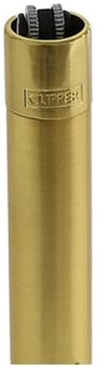 Clipper Metall Large Feuerzeug Gas - 1x Feuerzeug Edles Design inkl. Geschenk Box + DHB (Gold - Matt)