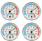 DAZZLEEX Lot de 4 thermomètres, hygromètres, thermiques, analogiques, humidité, contrôle de la température intérieure et extérieure, écran LCD