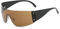 YAMEIZE Trendige Y2K Rundum-Sonnenbrille – für Damen und Herren, randlose, übergroße Radbrille, UV400-Schutz, personalisierter Sport-Sonnenschutz, Outdoor, braun