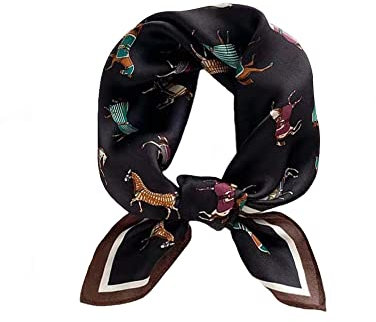 Tim & Tina Damen Schal, S14 Pferd (schwarz), Square