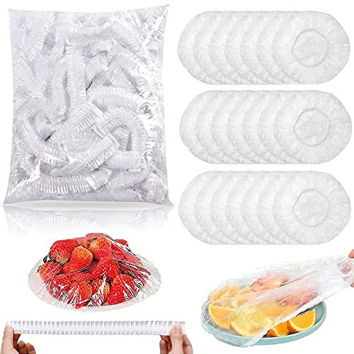 VMINOG Bolsas Conservación Fresca 300 Piezas Bolsas para Guardar Alimentos Frescos Elásticas Reutilizables Bolsa de Almacenamiento de Alimentos Tapas de Cuencos Reutilizables para la preservación