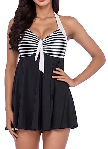 T Shirt S Gepolsterte Plus Badeanzug Swimjupmsuit Damen gestreifte Größe Swimwears Tankinis Set Steinhart Uhren
