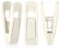Tinfol Samt-Kleiderbügel-Clips, 24 Stück, Hosen-Samt-Clips, Kleiderbügel-Clip, Starke fingerbeflockte Clips, perfekt für die Verwendung mit schmalen Kleiderbügeln (Elfenbein)