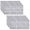 TIMESETL 12 Sheets Brick Tile Stickers, Self Adhesive Wall Tiles, Peel and Stick Wall Tiles, Waterproof Splashback Tilesfor Kitchen & Bathroom - 30x15cm (grey)