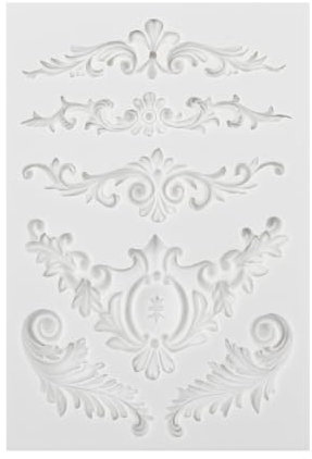 Luckious Brand 3D Baroque Sculpted Cake Mould - Flower Lace Retro Relief Silicone Fondant Mold for Cake Decoration and Handmade Craft DIY