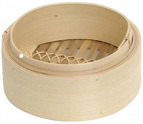 Shao Mai Bamboo Steamer Basket 8 Inch Bamboo